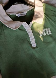 : Trendy Green Polo Crop Top – Mark &amp; Hurbour✨️