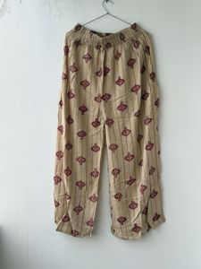 Patterned Wide Leg Pants