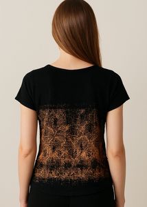 Printed Scoop Neck Tee