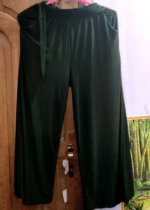 Elegant Green Wide Leg Pants