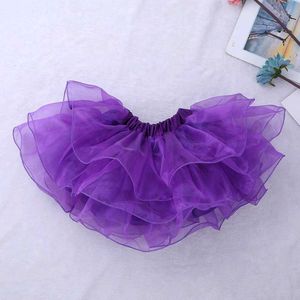 Purple Ruffled Tulle Skirt