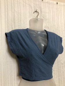Zaful Blue Crop Top