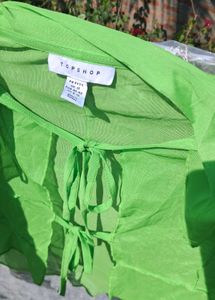 Sheer Lime Green Crop Top