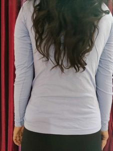 Leaf Print Long Sleeve Top