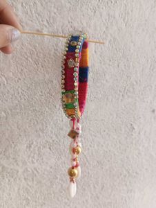Colorful Bangle with Charms