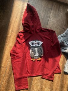 Girls Knit Shrug &amp; Owl Hoodie