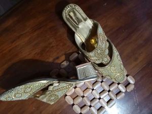A Golden Shimmering Shine Shoes