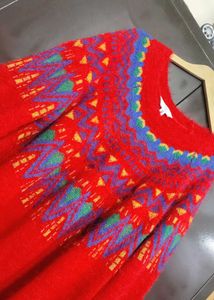 Red🔴 Sweater Multi Printed For 50 Bust