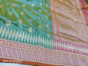 Banarsi Fancy Saree Silver &amp; Gold Zari