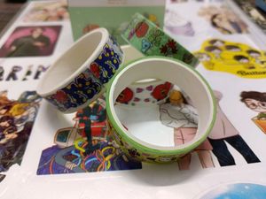 BT21 CUTE 4 WASHI TAPE (GREEN)💚