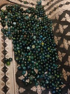 Blue Green Agate Beads