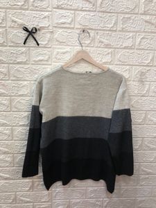 Striped Knit Pullover Sweater