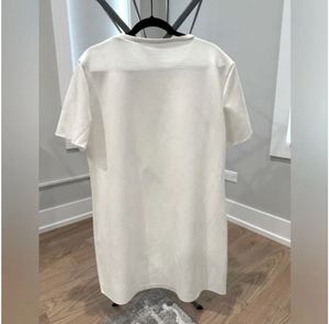 Zara White Embellished T-Shirt Dress