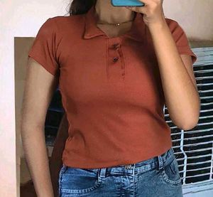 Brown Crop Top