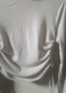 Ribbed Drawstring Top