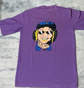 H&M Purple Graphic T-Shirt