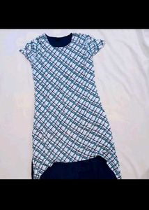 Geometric Print Hi-Lo Dress