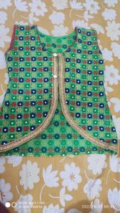 Gown with jacket.