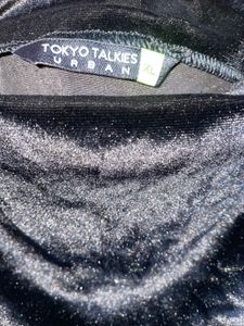 Tokyo Talkies Velvet Black Cami Top XL