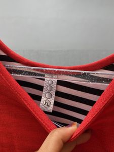 Red &amp; Striped Casual Dress
