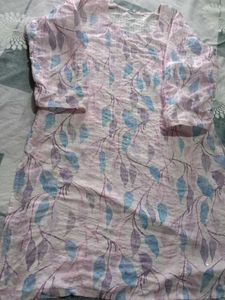 Short Floral Print Kurta