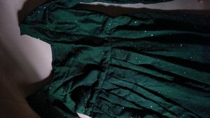 Elegant Green Long Sleeve Dress