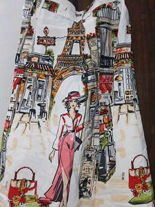 Paris Print Dress