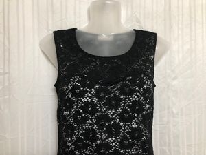 Cache  Black Sleeveless Lace Top