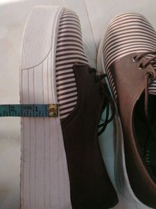 Brown platform shoes