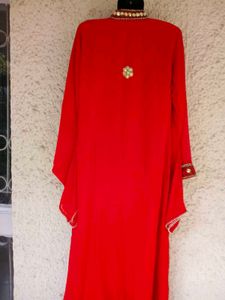 Royal Red Cape Gown