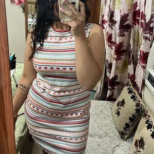 Graphic Print Bodycon Dress