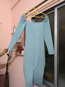 🩵INSTA TRENDY BODYCON DRESS, SKY BLUE, MEDIUM🩵