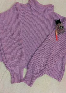 oversized Lavender Knit Turtleneck🌷