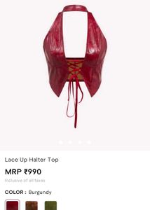 Lase Up Halter Top