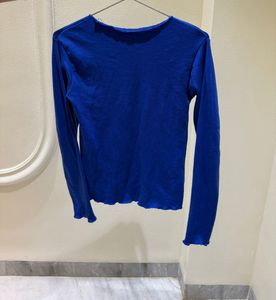 Blue Long Sleeve Top