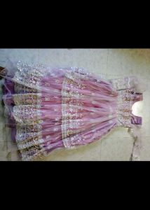 Elegant Lavender Embroidered Anarkali