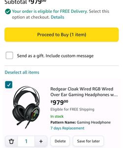 READGEAR GAMING RGB HEADPHONE