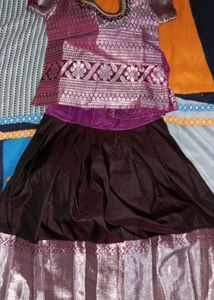 Traditional Silk Paavadi Set