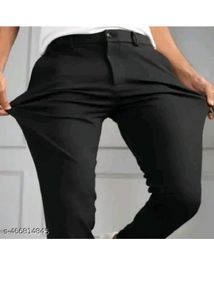 Stylish Men's Black Casual Trousers
