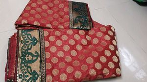 Elegant Rust Floral Saree