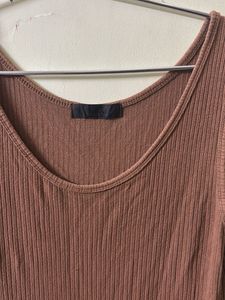 Brown Midi Slip Dress