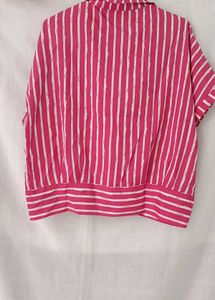 Vintage Pink Striped Top