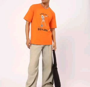 Orange Graphic Print T-Shirt