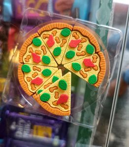 Cute Pizza Eraser – Fun Stationery for Kids...