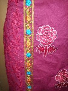 Maroon Cotton Kurta