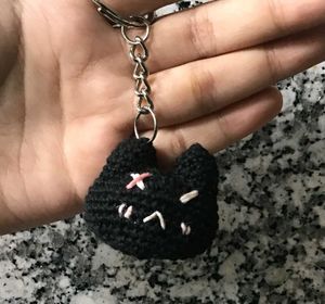 Crochet Matching Bunny Keychains.