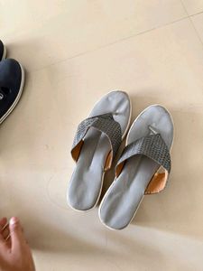 Gray Thong Sandals - Size 7