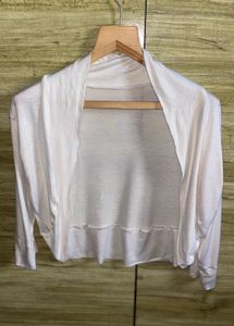 White Cropped Cardigan