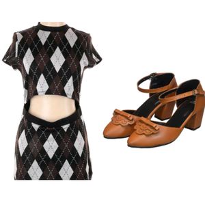 Argyle Outfit & Heels