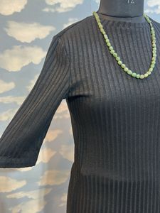 MANGO Black Ribbed Knit Co-ord Set